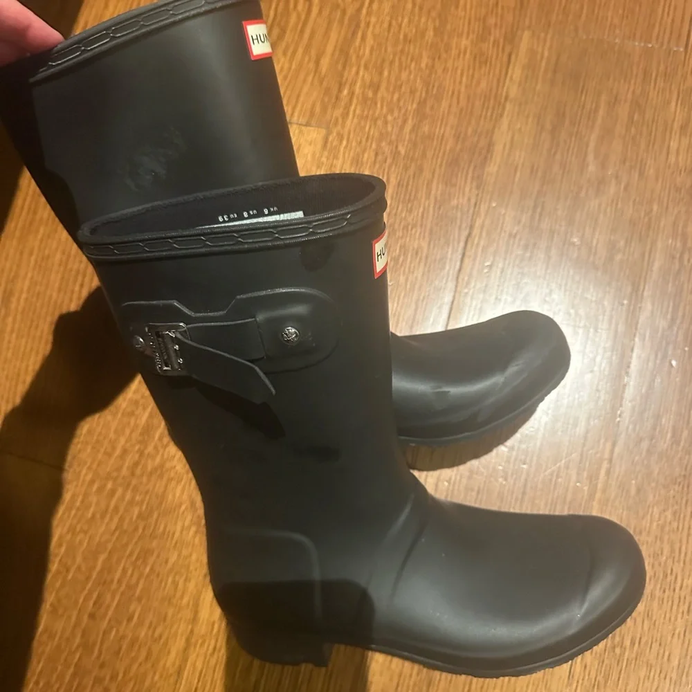 Hunter Black Original Short Rain Boots